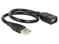 83498 Kabel USB 2.0 USB A-Buchse,USB A-Stecker 0,35m schwarz DELOCK