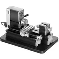 VEVOR Mini-Drehmaschine aus Metall 70x130 mm, Fräsmaschine 20000 U/min, 36 W Hochleistungsmotor, 3-Backenfutter, didaktische Metalldrehmaschine mit