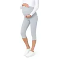 Be Mammy Umstandsleggings 3/4 Umstandhose BE20-229 (1-tlg) aus Baumwolle grau XXL