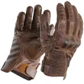 Motorrad Leder Handschuhe M - Trilobite Cafe - Sommer Touring City braun