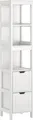 osoltus "osoltus Badschrank Hochschrank Badregal Hampton 144cm Holz  weiß"