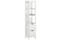 osoltus Badregal osoltus Badschrank Hochschrank Badregal Hampton 144cm Holz weiß