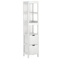 osoltus Badschrank Hochschrank Badregal Hampton 144cm Holz  weiß