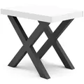 Skraut Home Konsolentisch, Weiß, Schwarz, Holzwerkstoff, Rechteckig,Rechteckig, 180x73x90 cm, Wohnzimmer, Wohnzimmertische, Konsolentische