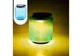 Marrakesch Orient & Mediterran Interior LED Solarleuchte Moderne Glas Solarlaterne Laterne Lampe Balkon Garten Erlin Blau, LED fest integriert