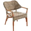 Kobolo Rattanstuhl Stuhl TARA aus Rattan Geflochten Natur mit Armlehnen
