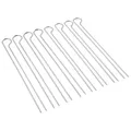 Weber Doppelspiesse Set (30 cm lang), 8 Stück, ideal zum Fixieren von Garnelen, Gemüse oder Fleisch, einfaches Wenden des Grillguts, spühlmaschinenfest - Silber (6320)