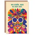 Artery8 Lustige Geburtstagskarte Wie Schön Dass Es Dich Gibt Bunt Psychedelisch