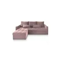 MASSENO Ecksofa mit Schlaffunktion Kos , rosa/pink , Maße (cm): B: 220 H: 85