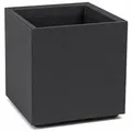 Ondis24 Blumenkübel, Blumentopf Caro Beton Optik Pflanzkübel, pflanzkübel XXL auf Rollen aus Kunststoff 100% Recycled Pflanzkasten groß außen (Anthrazit, 40 cm)