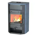 Kaminofen Bali Max – Kompaktes Design prismatische Sichtscheibe 8 kW Leistung BImSchV Stufe 2 Specksteinverkleidung 81% Wirkungsgrad