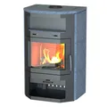 Holzkamin Thermia Bali Max V3 Naturstein grau Kaminofen eckig Landhaus Effizient