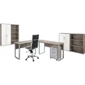 Büro Office Edition Set 1 Weiß/Sonoma Eiche