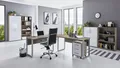 BMG Möbel Büromöbel-Set, Office Edition Set 1.2, eiche Sonoma/ weiß matt