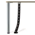 SO-TECH® Schreibtisch Kabelkanal Kabelführung Kabeldurchlass Länge: 795 mm eckig 62 x 25 mm schwarz