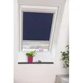 Dachfensterrollo LICHTBLICK ORIGINAL "Skylight" Gr. 1, blau, B:38,3cm H:54cm, Aluminium, Polyester, Rollos, mit Mittelzug