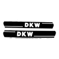 Tankaufkleber MOGA 330mmx40mm mattschwarz/glanzweiß für DKW Mofa/Moped