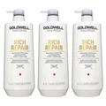 Goldwell Rich Repair 3 x 1000 ml Conditioner für strapaziertes Haar Set