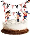 Tortendeko Pirat kuchen deko Geburtstag Junge,Tortenaufleger Wimpelkette