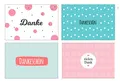 12 Stück (4x3) Premium Dankeskarten (Klappkarten) mit 12 Umschlägen, Danke, Dankeschön, Karten, Dankekarten, Hochzeit, Geburt, Baby, Taufe, Abschied, Geburtstag, Jubiläum