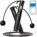 RENPHO Smart Springseil mit Zähler, 300 cm, Schwarz