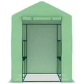 vidaXL Gewächshaus mit Ablagen Stahl 143x143x195 cm