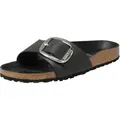 Birkenstock Madrid BIG BUCKLE FL - Damen Schuhe Pantoletten - black-hex, Größe:37 EU - Schwarz - 37