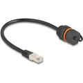 Delock Kabel RJ45 Stecker zu RJ45 Buchse Cat.6A zum Einbau m (S/UTP, CAT6a, 0.25 m) (88146)