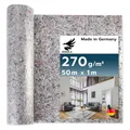 AQUILA Profi Malervlies 50m x 1m, 270 g/m², Kein Durchsickern, hochwertiges Abdeckvlies zum Streichen, Schutz für Böden & Möbel, rutsch- & reißfest, Made in Germany