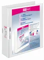 VELOFLEX 1138190 - Ringbuch Velodur DIN A4, 2-Ring-Mechanik 40 mm, mit Sichttasche vorne und Rückentasche, weiß