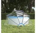 vidaXL Poolüberdachung, Pool-Kuppel Rund 315x158 cm PVC