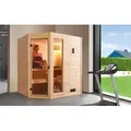 Weka Massivholzsauna Valida Eck Gr. 1 mit Glastür+Fenster Sparset 1 - "Alles dabei"