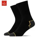 SNOCKS Arbeitssocken (2-Paar) aus Bio-Baumwolle mit Vollfrotteesohle, perfekt für stabile Stiefel gelb|schwarz 39-42