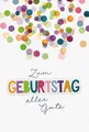 Geburtstag  Karte mit Briefumschlag Bunte Punkte