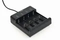 8716309121064 Battery charger USB Ni-MH+Li-ion black GEMBIRD