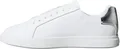Calvin Klein Damen Low PRO Cups Laceup LTH MET HW0HW02846 Low-Top, Weiß (Bright White/Silver), 38 EU, Weiß, helles Weiß, Silber, 38 EU