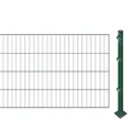 Einstabmattenzaun inkl. Pfosten zum Einbetonieren (Höhe: 80 cm, Länge: 4 m) | Einstabmatten in Grün | UV- und witterungsbeständig