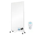 BR Bringer Infrarotheizung Standgerät - 1200 Watt - Energiesparend - Mobile Elektroheizung mit Standfüßen auf Rollen, Smart Thermostat, WiFi und App - TÜV & GS (weiß)