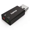 Hama USB Audio Adapter Soundkarte Stereo Extern DAC 3,5mm für Notebook Laptop PC