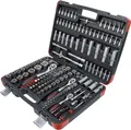 Steckschlüsselsatz 172-tlg. Knarrenkasten Ratschenkasten 1/4"-3/8"-1/2" Werkzeug