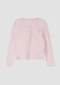 s.Oliver Cardigan Strickjacke Feinstrickjacke mit Zierkante und Applikation