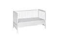 Schardt Beistellbett, Weiß, Holz, Buche, massiv, 65x77x124 cm, Made in Germany, DIN EN ISO 14001, Lattenrost stufenlos höhenverstellbar, zum Gitterbett umbaubar, Babymöbel, Babybetten, Beistellbetten