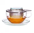 Trendglas Jena Tasse Teetasse mit Edelstahlfilter, Glas