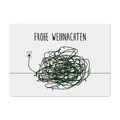 Nastami Weihnachtskarte lustig Postkarte Weihnachten Weihnachtskarten (Kabelsalat)