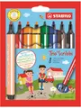 STABILO Gefederter Dreikant-Filzstift - Trio Scribbi - 8er Pack - mit 8 verschiedenen Farben
