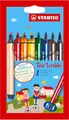 STABILO - Gefederter Dreikant-Filzstift - Trio Scribbi - 8er Pack - mit 8 versch