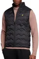 Lyle & Scott Herren Steppweste - Leichte und winddichte Herrenweste aus formstabilem Material - Zeitlos geschnittene Steppweste Herren - Outdoor Weste für den täglichen Gebrauch, Schwarz, M
