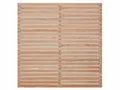 Woodtex Gartenzaun Sichtschutzzaun Windschutzzaun aus Rhombus Lärche Natur|180x180cm Fertigzaun|glatt gehobelt, Leisten 20 x 70 mm