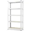 KARAT Schwerlastregal Weiß für Keller und Werkstatt Gesamtlast 875 kg 180 x 90 x 45 cm
