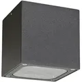 Lucande LED-Deckenleuchte Tanea, 10x10 cm, dunkelgrau, IP54 - Silber/Grau